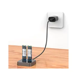 Док-станція для накопичувачів Maiwo 2*SATA M.2 SSD Key B/B+M USB 3.1 Gen1 Type-C (K3016SG1) - мініатюра 3