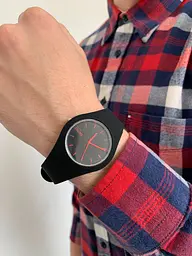 Наручний годинник чоловічий Skmei Rubber Black II 9068 Чорний (486) - мініатюра 3
