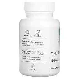 R-ліпоєва кислота Thorne 60 капсул - мініатюра 3