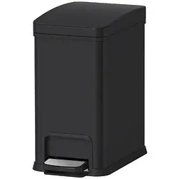 Відро для сміття Koer TC-010108-05 з плавним закриттям прямокутне 8 л чорний (KR5593) 