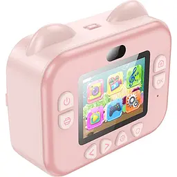 Фотокамера Hoco DV204 Dual Camera Printing Pink дитяча [153301] - мініатюра 2