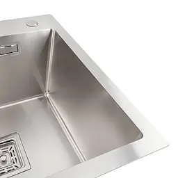 Кухонна мийка Platinum Handmade НSB з нержавіючої сталі 3 мм квадратна 45x45x23 см (SP000037433) - мініатюра 3