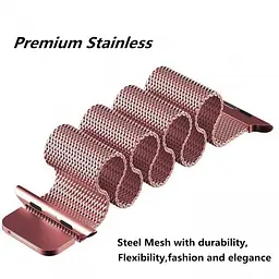 Ремінець Milanese Loop Magnetic Band для Apple Watch 42/44/45/46mm Rose Gold [21296] - мініатюра 3