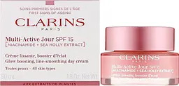 Clarins Крем для обличчя відновлюючий 50 мл Multi-Active Jour SPF15 Niacinamide+Sea Holly Extract - мініатюра 2