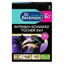 Серветки Dr. Beckmann 3 в 1 для оновлення чорного кольору та тканини 6 шт (4008455060811)
