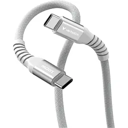 Кабель Verbatim 100 Вт /USB-C–USB-C /120 см-сірий (31854) - мініатюра 2