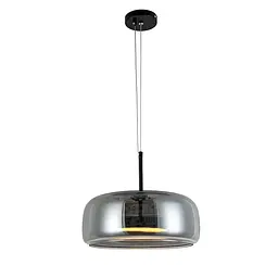 Світильник підвісний LED Levistella 909XL158-1 led (330) BK+GY, 9W, чорний, плафон 330х140мм, три режими, для вітальні - мініатюра 2