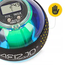 Тренажер для кисті та зап'ятстя 4FIZJO Power Ball гіроскопічний Blue/Yellow (P-5905973402224) - мініатюра 7