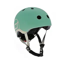 Шолом захисний дитячий Scoot and Ride SR-181206-FOREST, сіро-зелений, з ліхтариком, 45-51 см