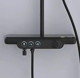 Душова система Dusel Pour Black Smart з підсвіткою (241307000), Чорний матовий - мініатюра 4