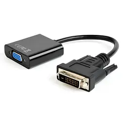 Перехідник Cablexpert DVI-D-VGA, 0.2 м, черний (блистер) (AB-DVID-VGAF-01)