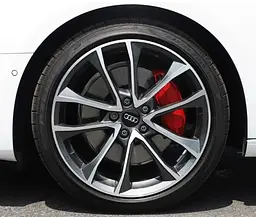 Ковпачки колеса на литі диски Audi D=60 мм посадковий D=59 мм об'ємний логотип Чорні 1 шт - мініатюра 2