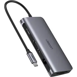 Мультипортовий адаптер Ugreen 9-in-1 HDMI Ethernet USB-C Hub (40873)