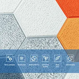 Панель стінова Sticker Wall 3D 700х700х4мм Помаранчева мозаїка SW-00002013 - мініатюра 4