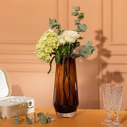 Ваза для квітів скляна Botanica 32 см, коричневий Flower Season HP-10-28 - мініатюра 5