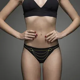 Прикраса на тіло Bijoux Indiscrets Magnifique Bikini Chain Gold ланцюжок-трусики (золотистий) - мініатюра 2