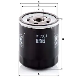 Фільтр масляний Mann W7061 - мініатюра 3