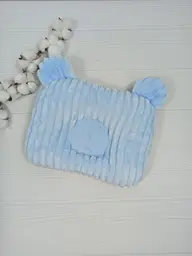 Дитяча ортопедична подушка 24×32 для новонароджених a.l.babybox Котики Блакитний - мініатюра 2