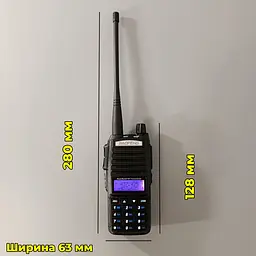 Рація дводіапазонна Baofeng UV-82 (136-174 MHz, 400-520 MHz), 5 Вт, 2000 mAh + ремінець + гарнітура у подарунок - мініатюра 3
