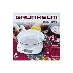 Ваги кухонні Grunhelm KES-1PW - мініатюра 5