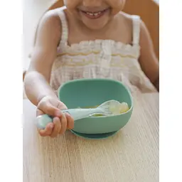 Силіконова миска на присосці Beaba Silicone Suction Bowl, оливкова (913613) - мініатюра 5
