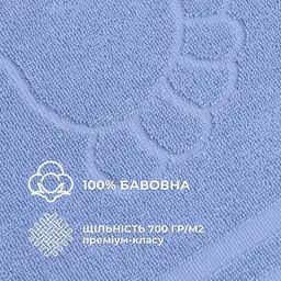 Килимок для ніг та ванної кімнати Idei бавовна жаккард з ніжками 50х70 см синій (8-35875*003) - мініатюра 5