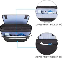 Сумка листоноша для ноутбука 15,6 дюймів Kroser Laptop Bag NTM2832NX Чорна - мініатюра 5