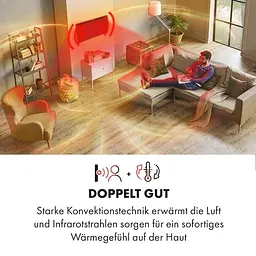 Конвекційний обігрівач Klarstein Hot Spot Slimcurve Double Wave (10035062) - мініатюра 2