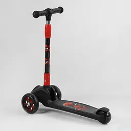Самокат Best Scooter 13х30х58-71.5 см Чорно-червоний 000231654 - мініатюра 4