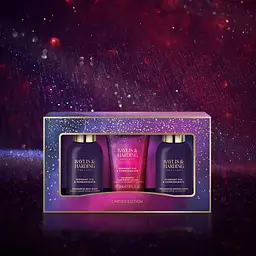 Набір для ванни Baylis & Harding Midnight Fig & Pomegranate: Гель для душу, 100 мл + Лосьйон для рук та тіла, 50 мл + Крем для душу, 100 мл - мініатюра 2