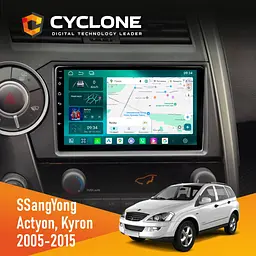Штатна магнітола SsangYong Kyron 2005-2015 Cyclone C9-013 4x64 DSP 4G Cyclone (НФ-00007435)