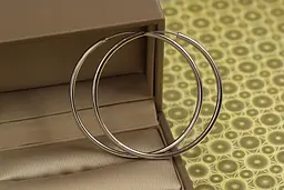 Сережки кільця Xuping Jewelry 4,5 см сріблясті