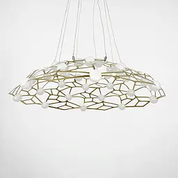 Підвісна LED люстра Sunnysky у золотому корпусі Line.F TG 01D60
