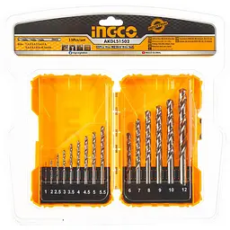 Набір свердел по металу Ingco Industrial M2 1-12 мм 15 шт (AKDL51502) - мініатюра 7