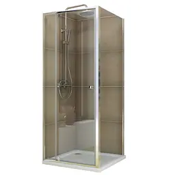 Душова кабіна без піддону Koer SR SC05-90x90x195-TR-01 прозоре скло Easy Clean 6 мм, хром KR5363, Універсальна, прозорий, хром