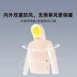 Куртка Windproof Anti-Drilling Hooded Down Jacket 3XL черная - мініатюра 5