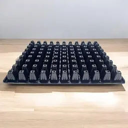 Касета для розсади 43,5×32,5×4 см, пластикова, 99 V-осередків (30 см³), без піддону - мініатюра 2