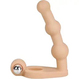 Насадка для подвійного проникнення Lovetoy The Ultra Soft Double Bead 15.2 см тілесний