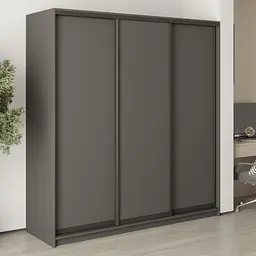 Шафа-купе тридверна MebelStar Комбо BG 3ДСП 200x45x210 см Антрацит (MBS-8890)