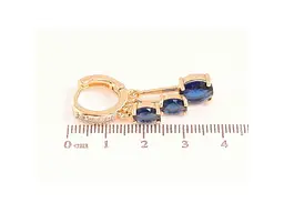 Сережки Xuping підвіски на кільцях M&L 18K "Підвіски з синіми кристалами" 303419 - мініатюра 2