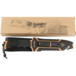 Ніж Ganzo G8012V2-OR з паракордом помаранчевий - мініатюра 9