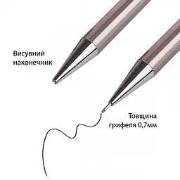 Олівець механічний Santi 0.7 мм з запасними стрижнями HB, 2B, ластиками (743240) - мініатюра 4