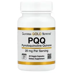 Піролохінолінхінон (PQQ) PQQ 20 mg 60 рослинних капсул California Gold Nutrition vit0005116