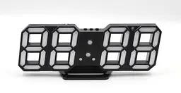 Настільний LED годинник електронний з будильником термометром від USB Caixing CX-2218 чорний корпус біле підсвічування - мініатюра 2