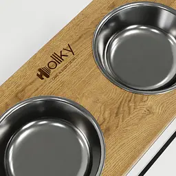 Hollky Base XL40 — миски на підставці для великих собак (2 × 1,8 л, висота 40 см) - мініатюра 6