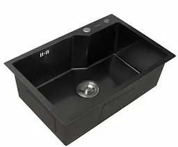 Кухонна мийка Platinum HANDMADE PVD чорна (SP000033648) - мініатюра 2