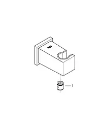 Шлангове з'єднання, з тримачем Grohe Euphoria Cube 26370AL0, Графит - мініатюра 4