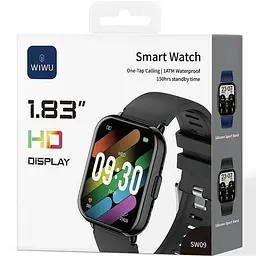 Смарт-годинник SW09 Smart sports watch (call version) Black Wiwu teh0030161 - мініатюра 2