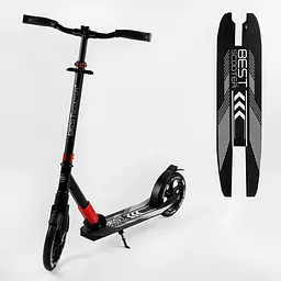 Самокат Best Scooter 57х14х88-98 см Чорно-червоний 000231598 - мініатюра 2