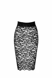 Спідниця Noir Handmade F302 Ambivalence, M, black, мереживо, довжина за коліна, шнурівка ззаду - мініатюра 6